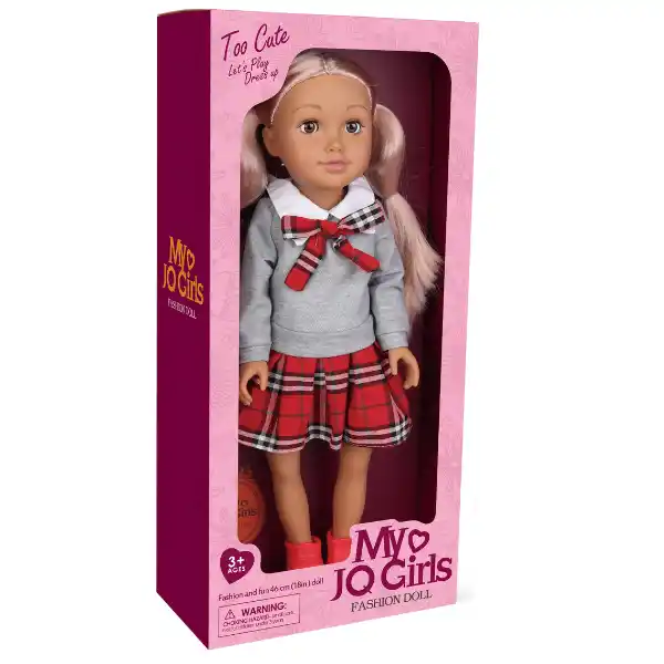 Кукла в школьной униформе, 45 см