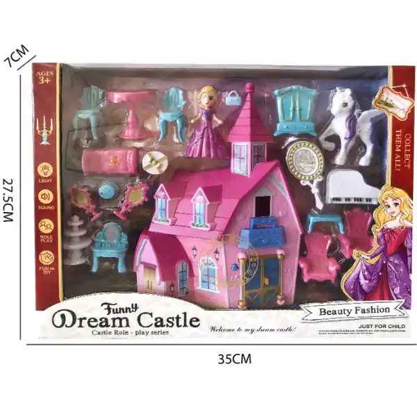 Игровой набор «Розовый домик принцессы», с музыкой и светом