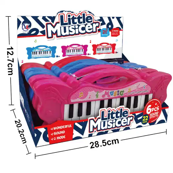 Пианино с 22 клавишами, 3 цвета