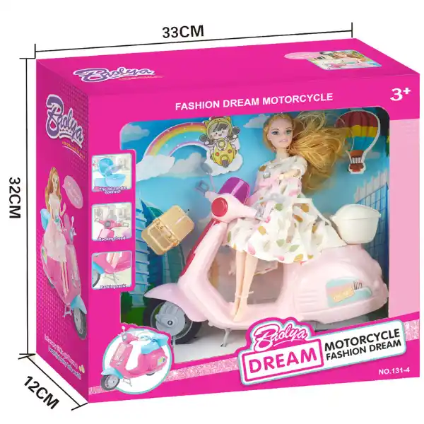 Set de joc “Păpușa cu motocicleta”