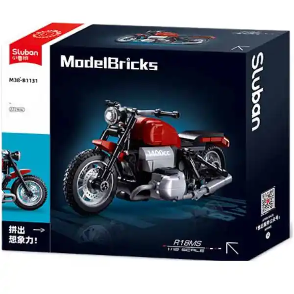 Конструктор “Мотоцикл R18MS”, масштаб 1:12, 222 элем.