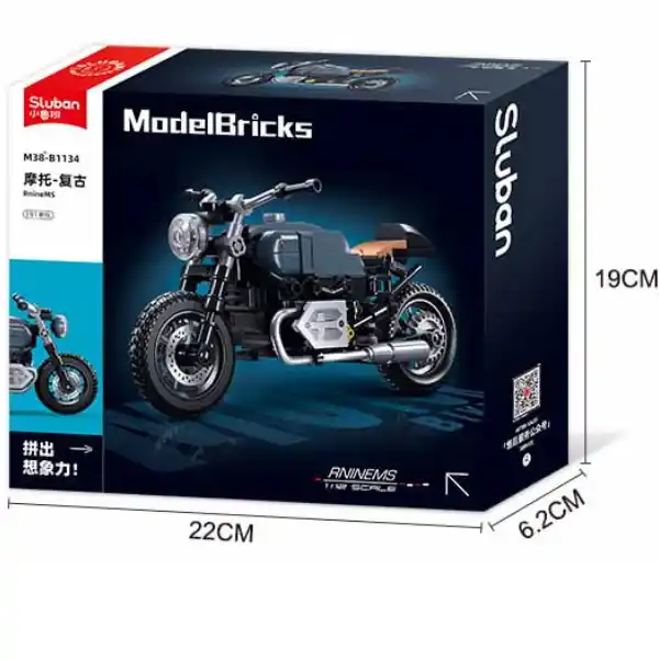 Конструктор “Мотоцикл R9MS”, масштаб 1:12, 191 элем.