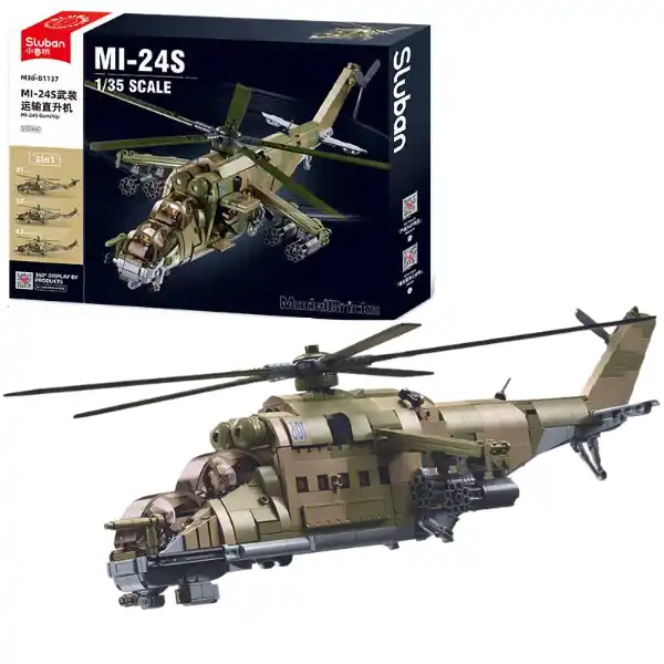 Конструктор “Боевой самолет MI-24S”..