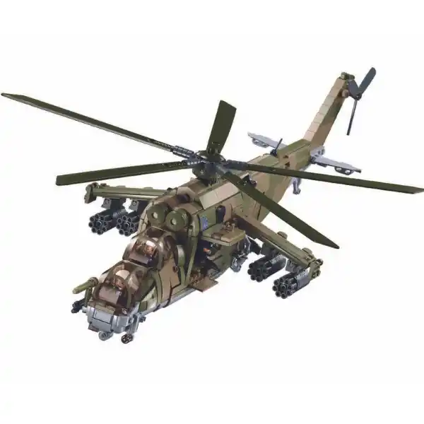Конструктор “Боевой самолет MI-24S”, масштаб 1:35, 893 элем.
