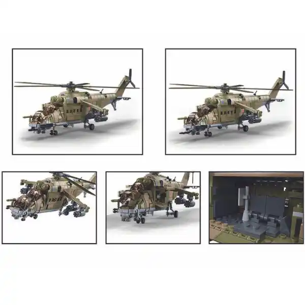 Конструктор “Боевой самолет MI-24S”, масштаб 1:35, 893 элем.
