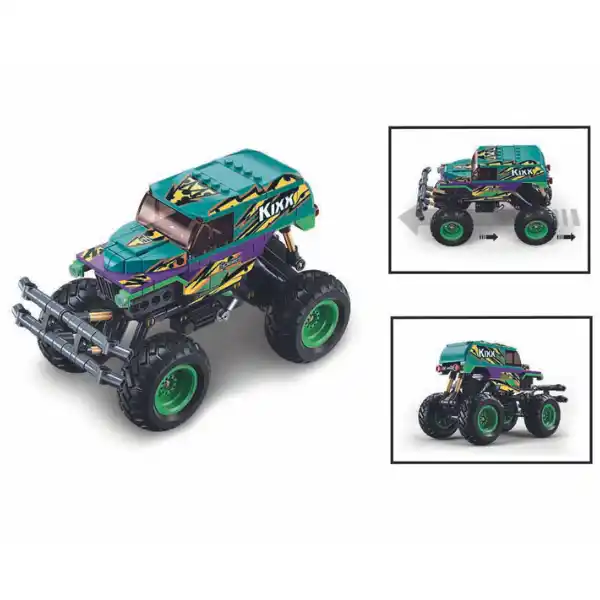 Set de construcție „Monster Truck verde-mov”, cu inerție, 252 elem.