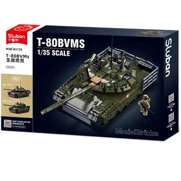 Конструктор “Основной боевой танк T-80BVMs”, масштаб 1:35, 768 элем.