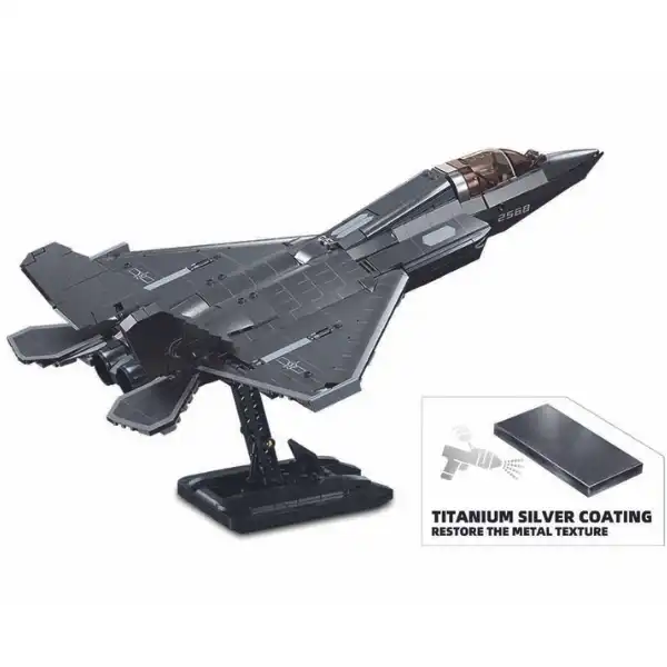 Конструктор “Самолет-невидимка Стелс J35”, масштаб 1:44, 812 элем.