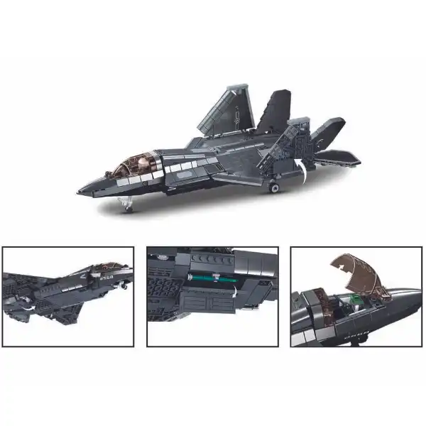 Конструктор “Самолет-невидимка Стелс J35”, масштаб 1:44, 812 элем.
