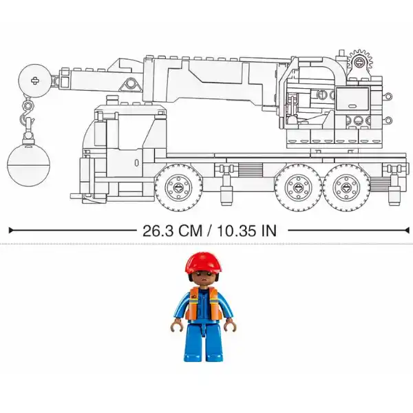 Конструктор “Колесный кран”, 280 элем.