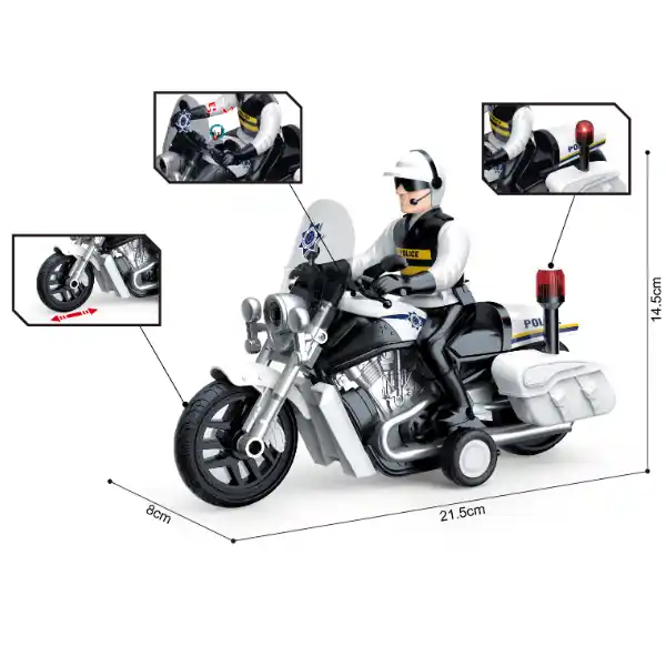 1:16 Полицейский на мотоцикле (свет / звук)