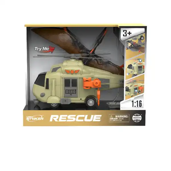 1:16 Инерционный вертолет с динозавром (свет / звук)