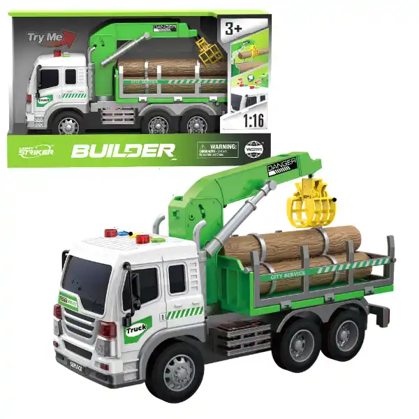 1:16 Грузовик с дровами, инерционный (свет / звук)