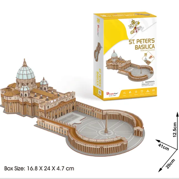 3D puzzle “Bazilica Sf. Petru”, 68 elemente