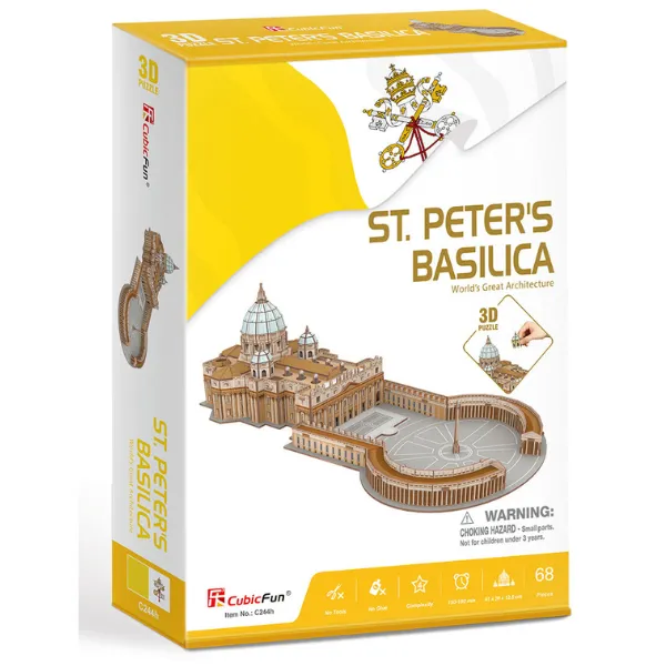 3D puzzle “Bazilica Sf. Petru”, 68 elemente
