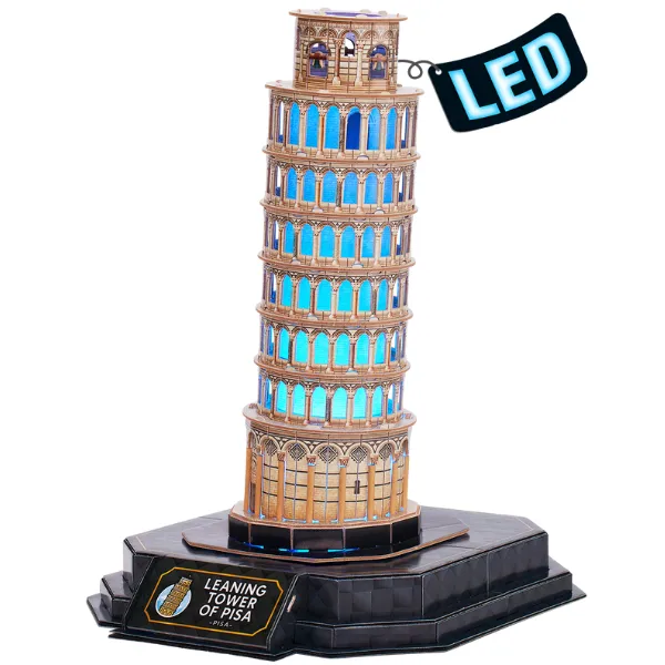 3D Puzzle “Turnul din Pisa” cu iluminare LED, 42 elemente