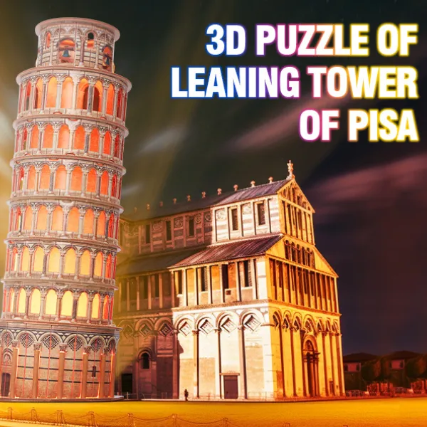 3D Puzzle “Turnul din Pisa” cu iluminare LED, 42 elemente