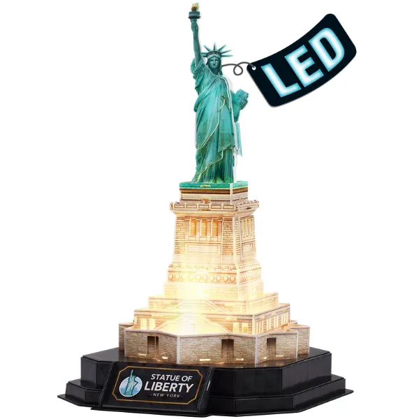 3D Puzzle “Statuia Libertății” cu iluminare LED, 79 elemente