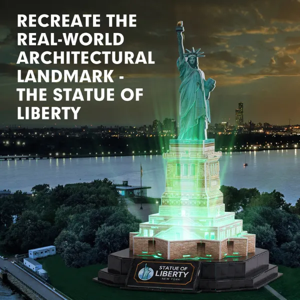 3D Puzzle “Statuia Libertății” cu iluminare LED, 79 elemente