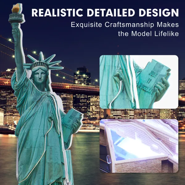 3D Puzzle “Statuia Libertății” cu iluminare LED, 79 elemente