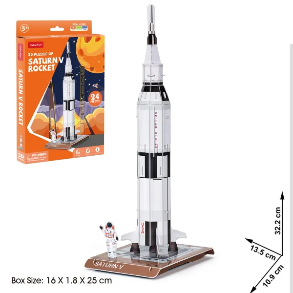 3D puzzle „Racheta Saturn V”, 24 elemente