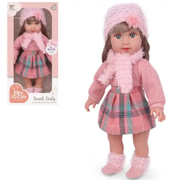 Кукла в розовой одежде, 42 см