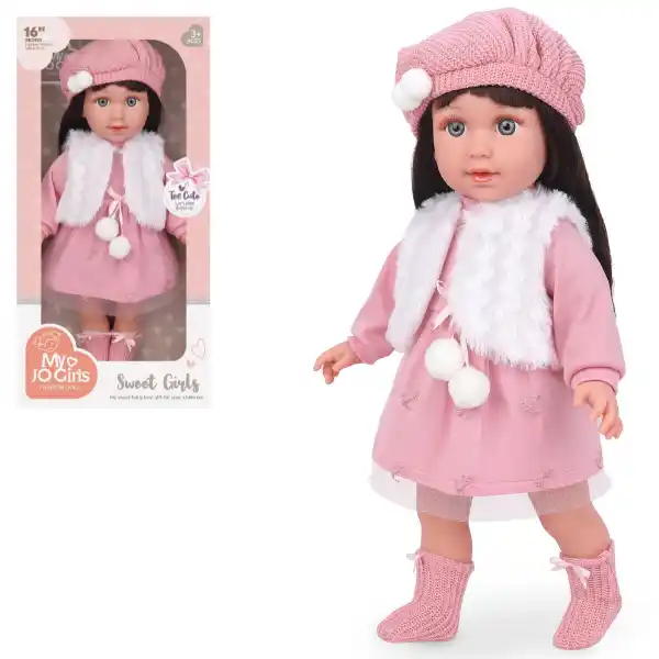 Кукла в розовом платье, 42 см