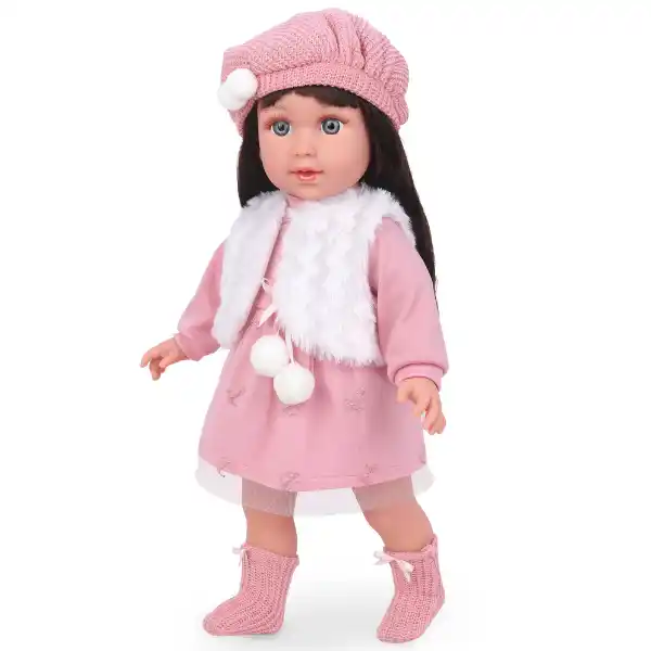 Кукла в розовом платье, 42 см