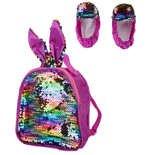 Rucsac și balerini cu paiete