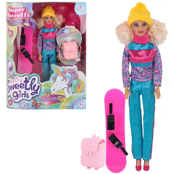 Кукла в зимнем костюме и аксессуарами, 29 см, 2 модели