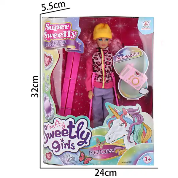 Кукла в зимнем костюме и аксессуарами, 29 см, 2 модели