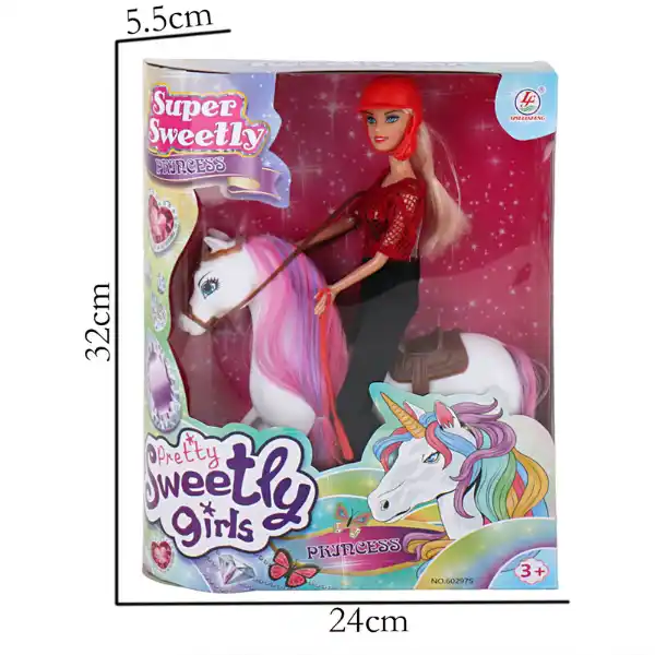 Игровой набор “Кукла наездница”, 3 модели