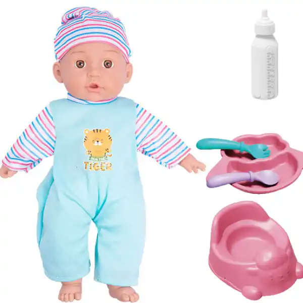 Игровой набор “Пупс в комбинезоне, с аксессуарами”, звук