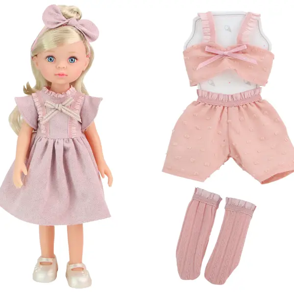 Păpușa „Mica Milly”, în rochie roz 33 cm