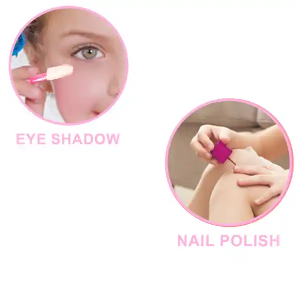 Набор с блеском для губ, блестящими тенями и лаками для ногтей