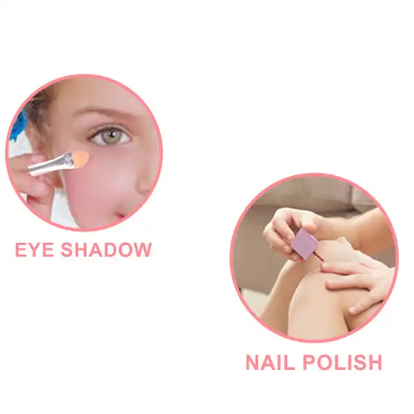 Набор с брелком-блеском для губ, тенями и лаками для ногтей