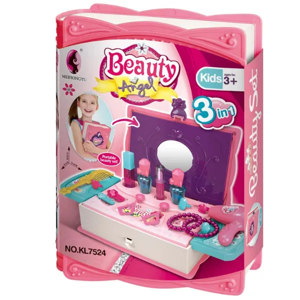 Cutiuță roz  3 in 1 cu accesorii