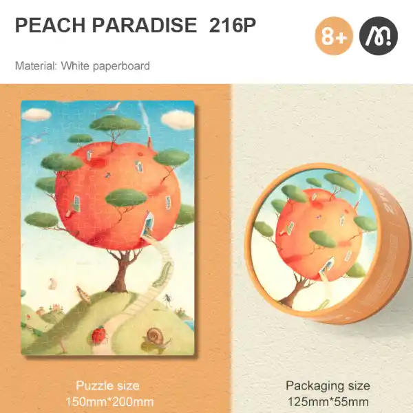 Puzzle „Paradisul piersicului”, serie de buzunar, 216 elem.