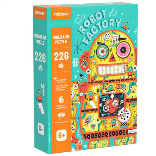 Puzzle cu detalii neobișnuite „Fabrica de roboți”, 226 elem.