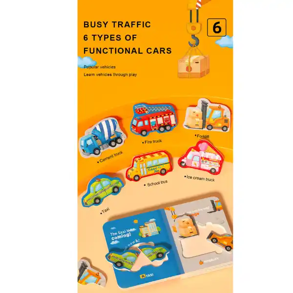 Книга-вкладыш на липучках “Оживленное дорожное движение”