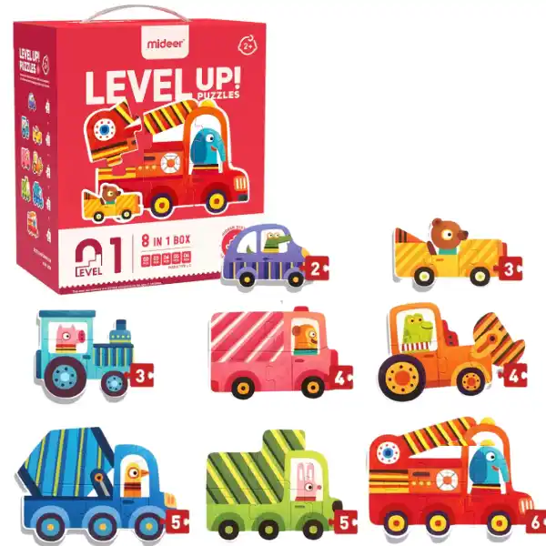 Seria de puzzle-uri „Transport”, 8 în 1, nivelul 1