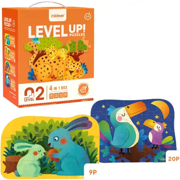 Серия пазлов “Мама и малыш” 4 в 1, уровень 2