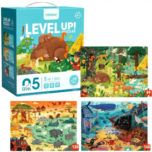 Seria de puzzle-uri „Aventură minunată”, 3 în 1, nivelul 5