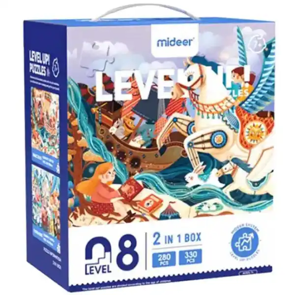 Серия пазлов “Волшебная книга и сказка” 2 в 1, уровень 8