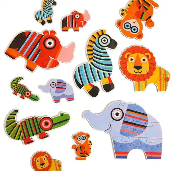 Primul puzzle „Animale sălbatice”
