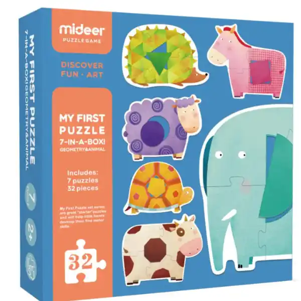 Primul puzzle „Geometrie și animale”