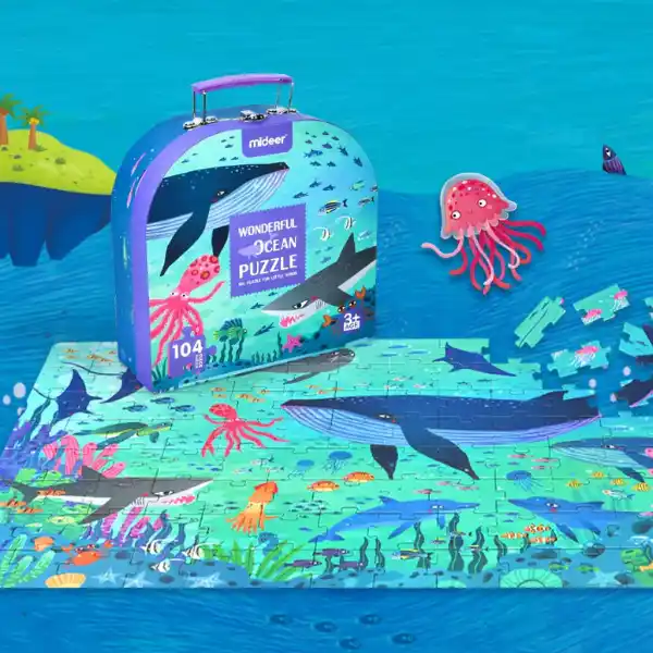 Puzzle în valiză „Oceanul minunat”, 104 elem.