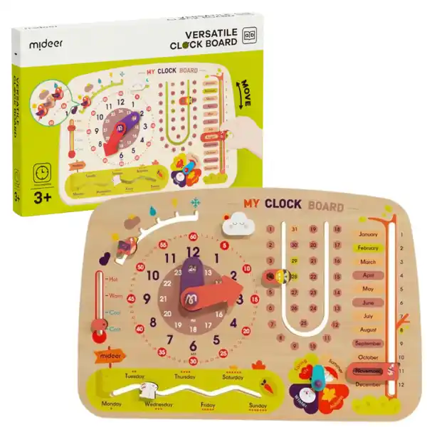 Бизиборд  8 в 1 “Календарь с часами”