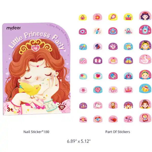 Наклейки для ногтей “Вечеринка маленькой принцессы”