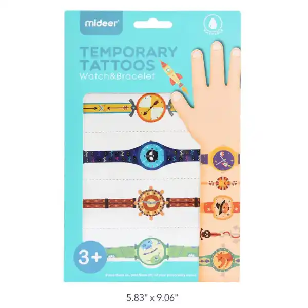 Временные татуировки для мальчиков “Часы и браслет”